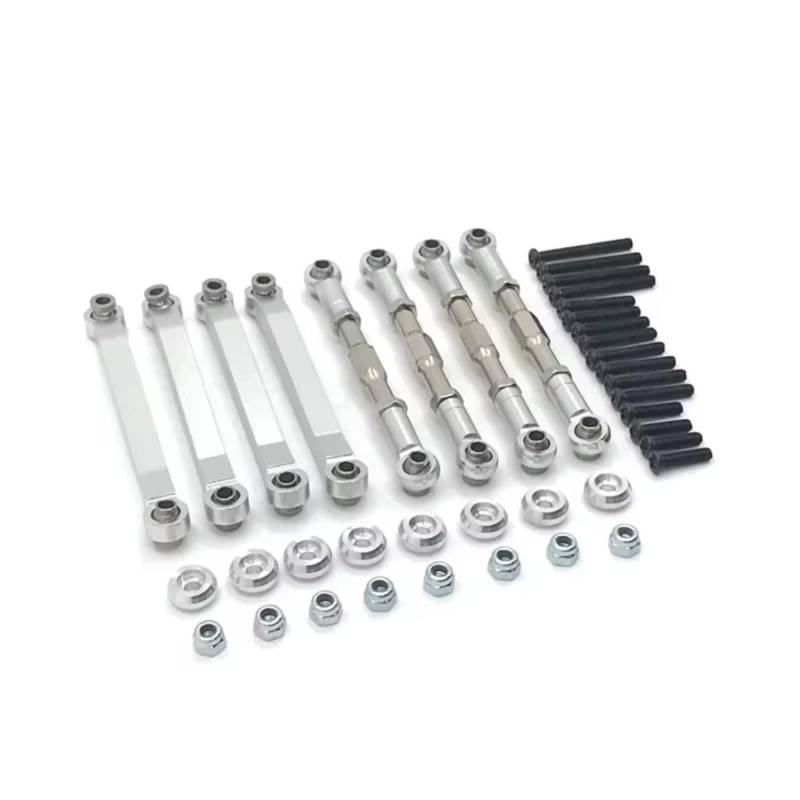 QWHTYO RC Cars Teile Kompatibel Mit MN D90 D91 D96 D99 D99S MN90 1/12 RC Auto-Tuning-Teile Metall Für Chassis Zugstangen Verbindungsfeder Spurstange(White) von QWHTYO