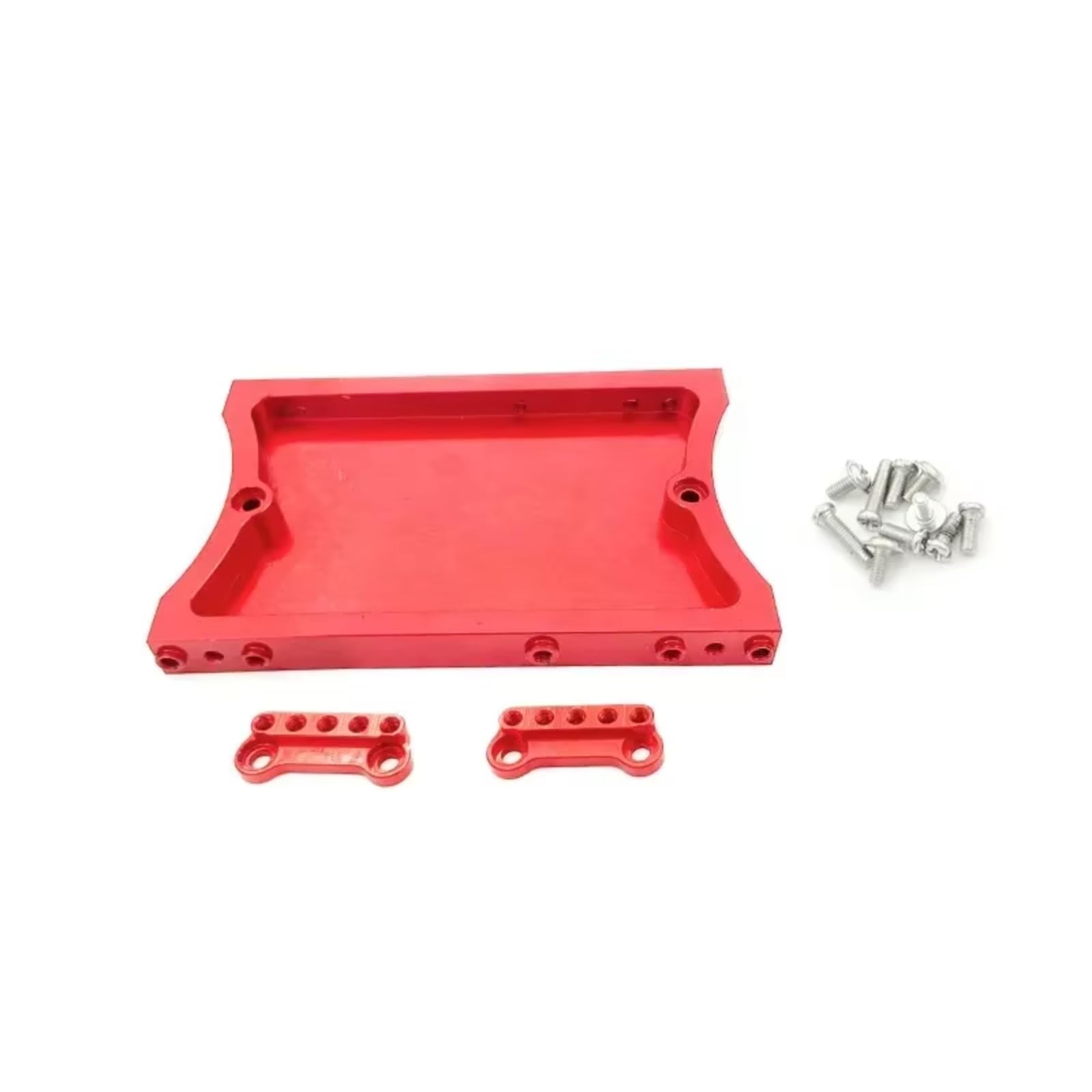 QWHTYO RC Cars Teile Kompatibel Mit MN D90 D91 D96 Für MN98 99S RC-Auto-Upgrade-Teile, 1 Satz Metall-Stoßdämpferhalterung Und Metall-Heckträger(Red) von QWHTYO