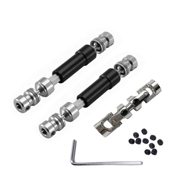 QWHTYO RC Cars Teile Kompatibel Mit MN128 MN86 MN86S MN86K MN86KS Für MN G500 1/12 RC Auto Upgrade-Teile Zubehör 3 Stück Metall-Antriebswelle CVD-Antriebswelle(Black) von QWHTYO