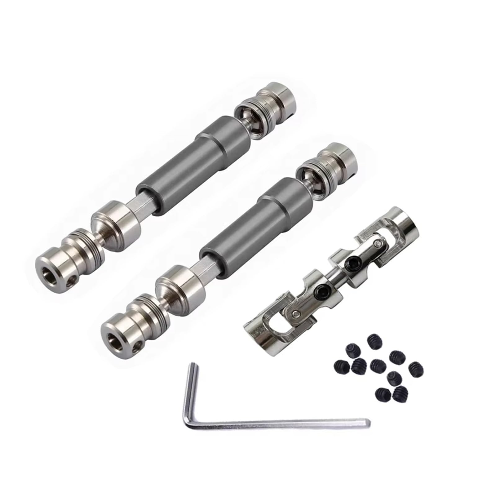 QWHTYO RC Cars Teile Kompatibel Mit MN128 MN86 MN86S MN86K MN86KS Für MN G500 1/12 RC Auto Upgrade-Teile Zubehör 3 Stück Metall-Antriebswelle CVD-Antriebswelle(Gray) von QWHTYO