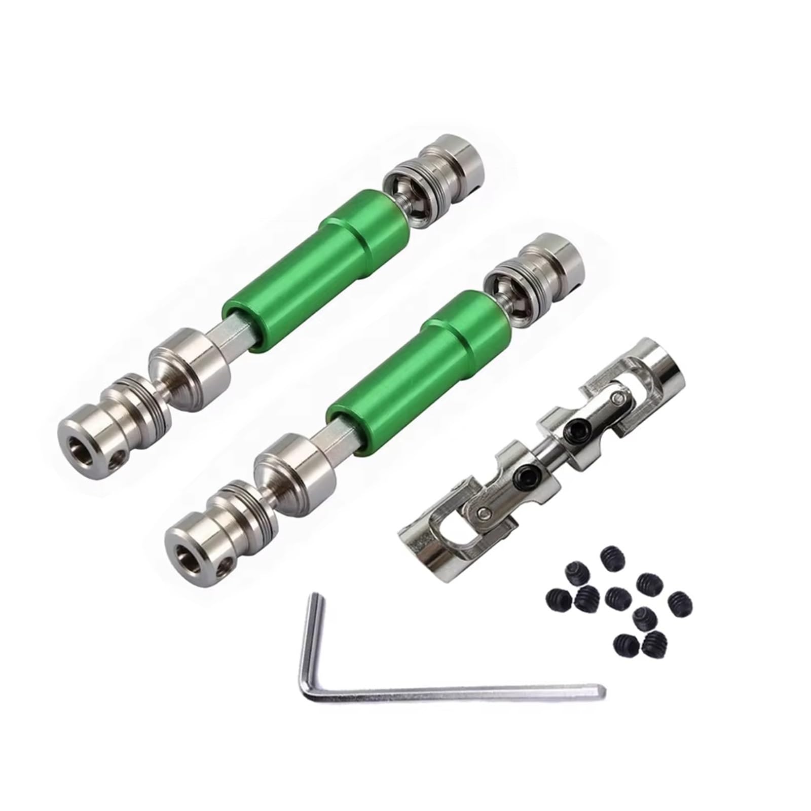 QWHTYO RC Cars Teile Kompatibel Mit MN128 MN86 MN86S MN86K MN86KS Für MN G500 1/12 RC Auto Upgrade-Teile Zubehör 3 Stück Metall-Antriebswelle CVD-Antriebswelle(Green) von QWHTYO