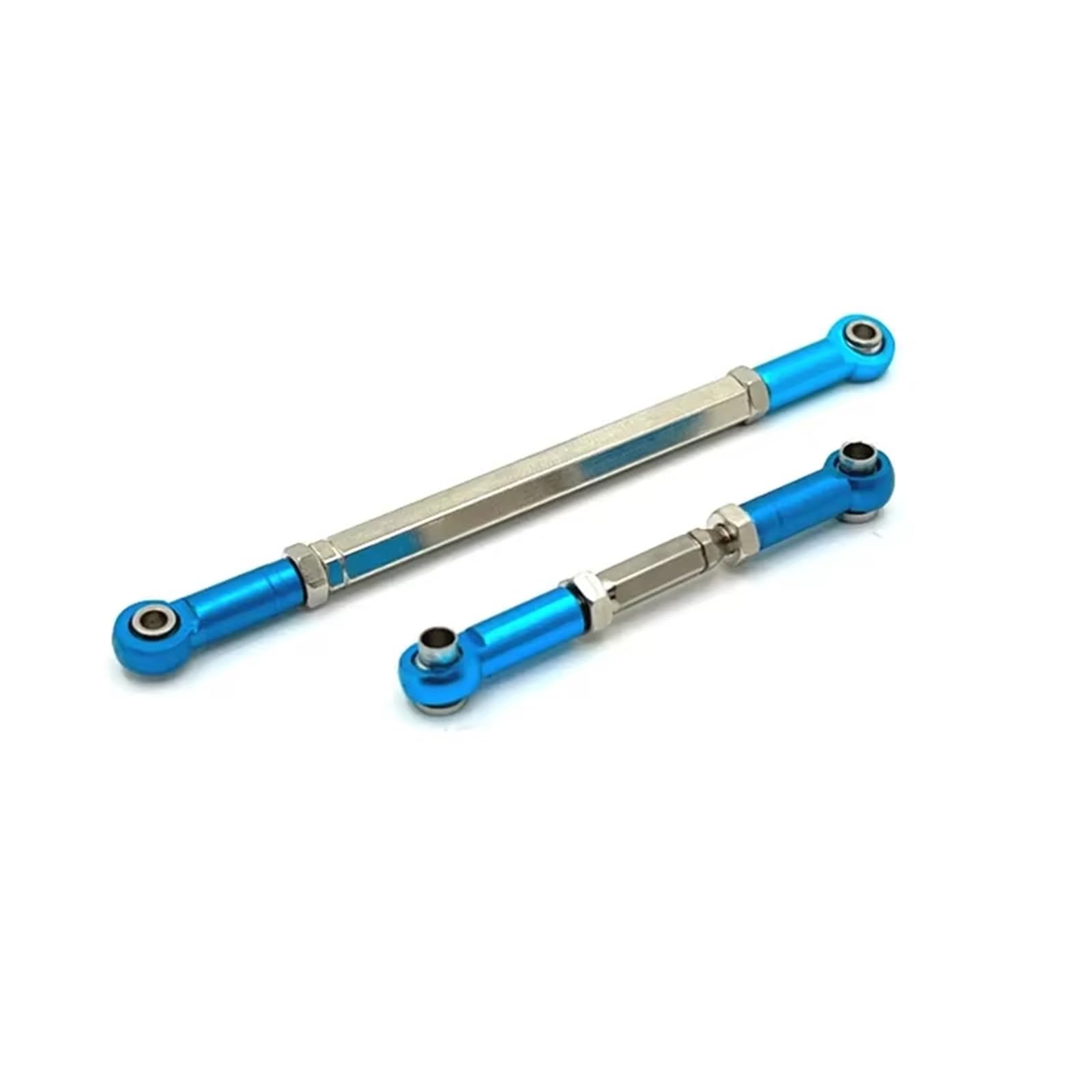 QWHTYO RC Cars Teile Kompatibel Mit MN78 Für MN82 Für MN168 1/12 RC Auto Upgrades Teile Zubehör Metall Lenkstange Verbindungsstange Spurstange(Blue) von QWHTYO