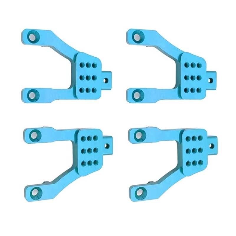 QWHTYO RC Cars Teile Kompatibel Mit MNG500 MN86 MN86S MN86K MN86KS 1/12 RC Crawler Auto Upgrade Teile 4 PCS Metall Vorne Hinten Stoßdämpfer Montieren(Blue) von QWHTYO