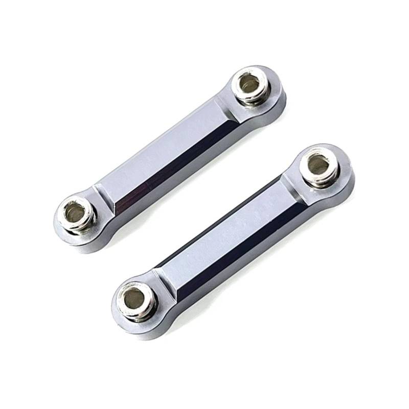 QWHTYO RC Cars Teile Kompatibel Mit Mjx Für Hyper Für Go 14301 14302 1/14 Fernbedienung Auto Modifizierte Zubehörteile Verbesserte Metalllenkstange(Gray) von QWHTYO