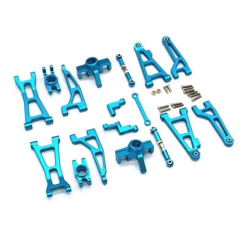QWHTYO RC Cars Teile Kompatibel Mit Mjx Für Hyper Für Go 16207 16208 16209 16210 H16H Modifizierte Rc Drift Car Fernbedienung Autos Metall Upgrade Ersatzteile(Blue) von QWHTYO