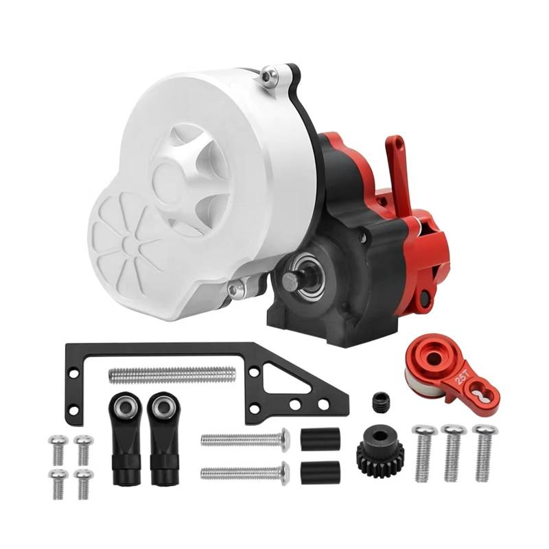 QWHTYO RC Cars Teile Kompatibel Mit SCX10 II 90046 Für Wraith Metallgetriebe Getriebebox Mit Motorgetriebe Für 1/10 RC Für Rock Crawler Auto-Upgrade-Teile von QWHTYO
