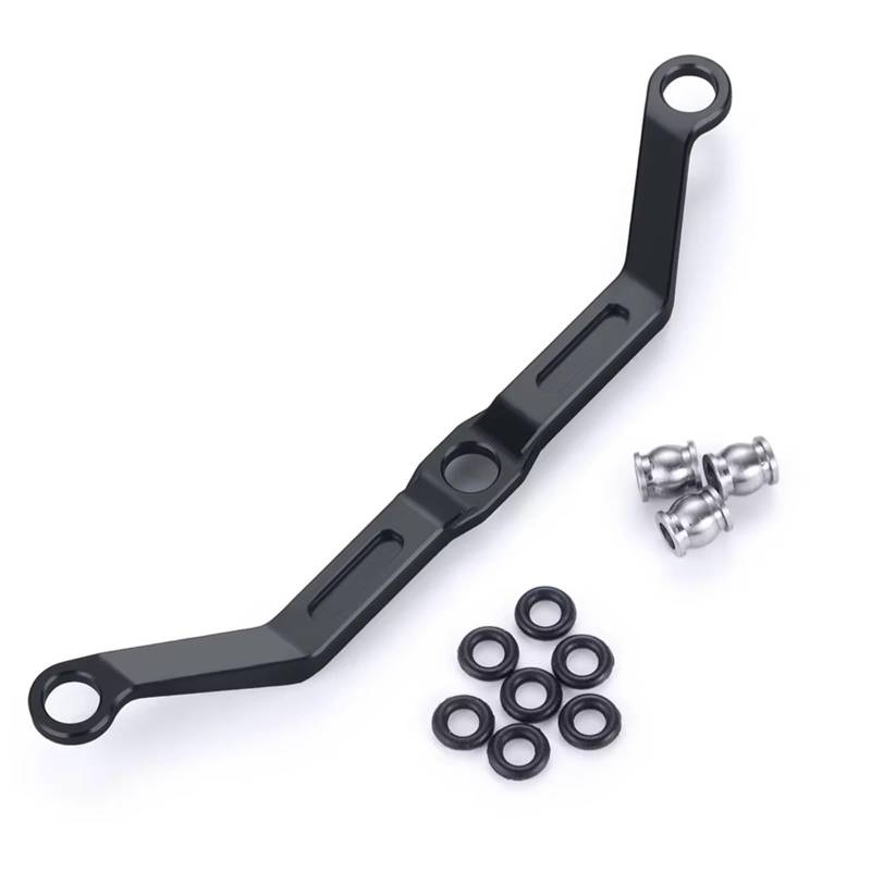 QWHTYO RC Cars Teile Kompatibel Mit TRX4-M Für Bronco Für Defender 1/18 RC Crawler Auto Für Modell-Upgrade-Teile Aluminiumlegierung Lenkgestänge Link Spurstange(Black) von QWHTYO