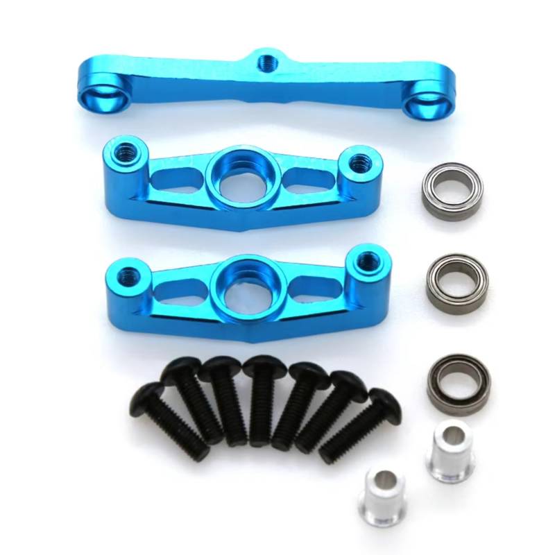 QWHTYO RC Cars Teile Kompatibel Mit Tamiya Für TT02 1/10 RC Auto Upgrade Teile Metall Lenkung Montage Mit Lager von QWHTYO