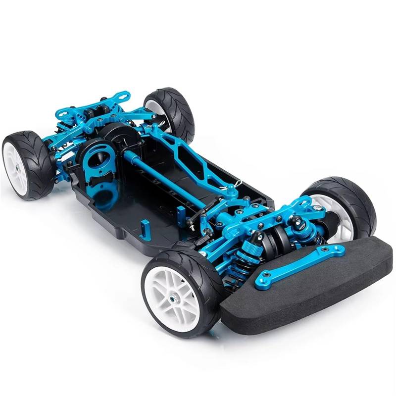QWHTYO RC Cars Teile Kompatibel Mit Tamiya Für TT02 Upgrade-Teile Aus Metall Und Kunststoff Für Fahrgestellrahmen, Zusammengebautes Set 1/10 RC Für Modellautos von QWHTYO