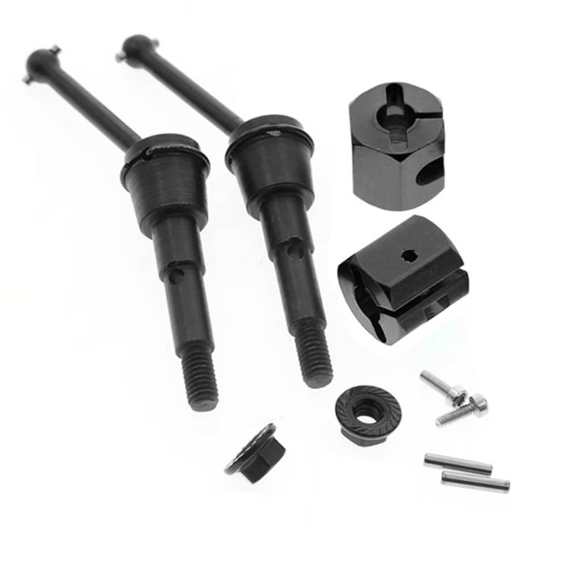 QWHTYO RC Cars Teile Kompatibel Mit Tamiya SW01 4WD 1/24 RC Auto Monster Truck Upgrade Teile 2 Stück Metall Antriebswelle CVD Und Adapter Mutter Set von QWHTYO