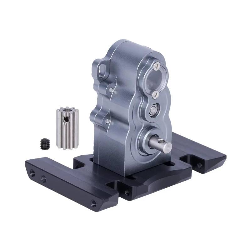 QWHTYO RC Cars Teile Kompatibel Mit Traxxas Für SCX10 Für TRX4 Für Defender Für Axial 1/10 RC Crawler Car Upgrade-Teile Vertikales Getriebe Aus CNC-Aluminiumlegierung(Gray) von QWHTYO