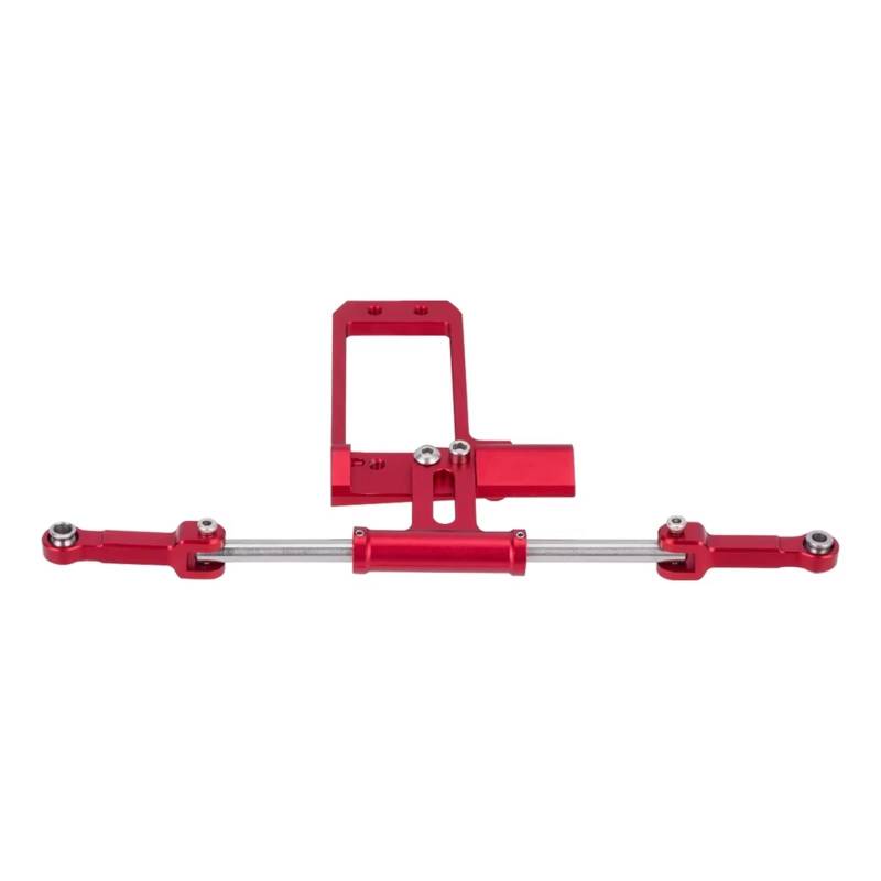 QWHTYO RC Cars Teile Kompatibel Mit VP VS4-10 1/10 RC Crawler Car Portalachse Aluminiumlegierung Bta Servo Mount Scale Hydraulic Steering Link Upgrade Kit(Red) von QWHTYO