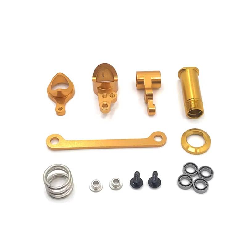 QWHTYO RC Cars Teile Kompatibel Mit WLtoys 144010 144001 144002 124016 124017 124018 124019 RC Autoteile Metall Upgrade Lenkbaugruppe 4 * 7 * 2 Lager(Yellow) von QWHTYO
