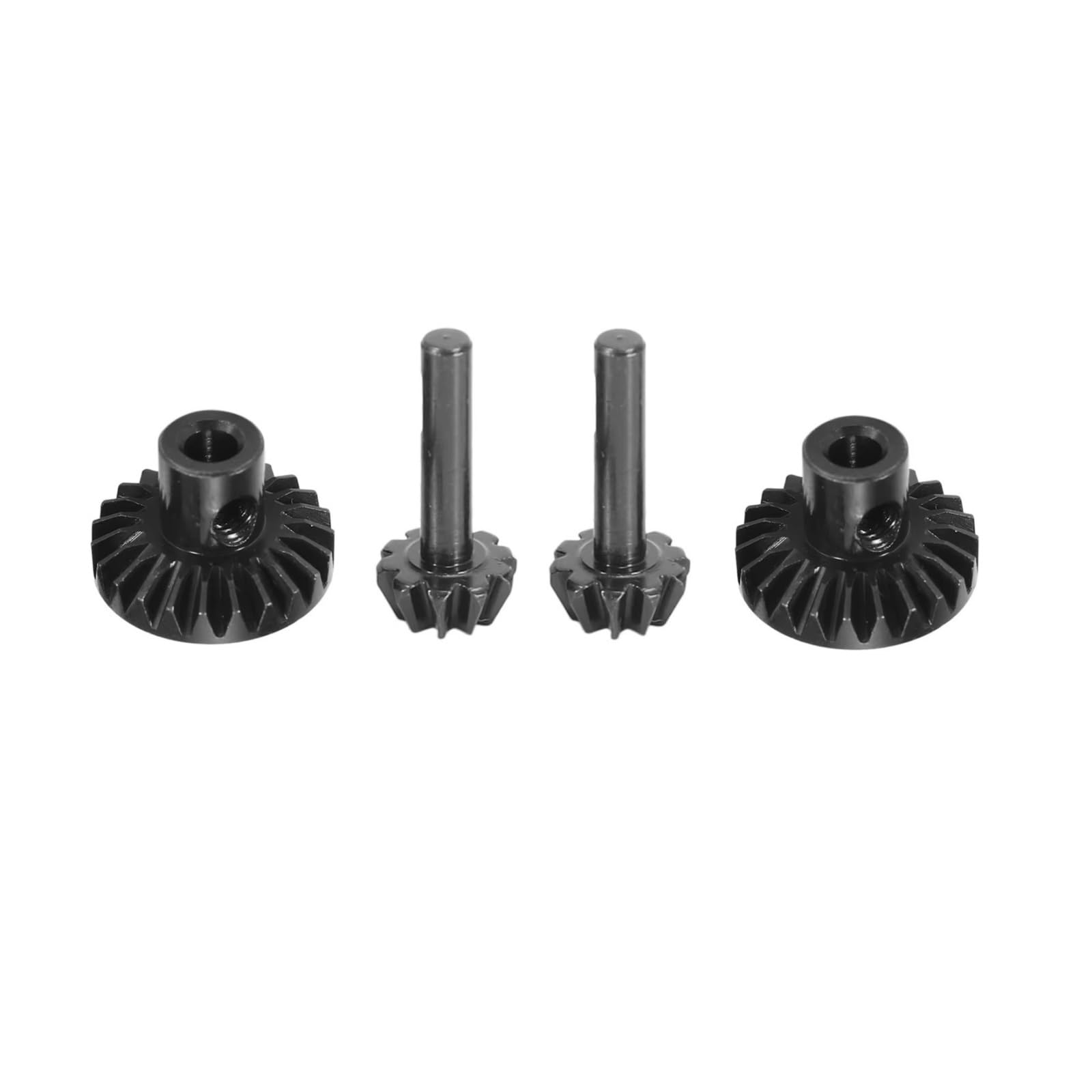 QWHTYO RC Cars Teile Kompatibel Mit WPL C14 C24 B14 B24 Für MN D90 D99 RC Autoteile Zubehör Stahl Vorne Hinterachse Getriebe Antriebswelle Getriebe Metall Frontstoßstange(Black,4pcs) von QWHTYO