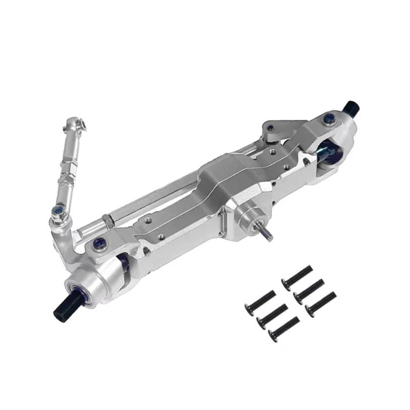 QWHTYO RC Cars Teile Kompatibel Mit WPL C14 C24 Für Feiyu Für JJRC 1/16 Fernbedienung Auto Metall Upgrade Modifizierte Teile Vorderachse Montage(Silver) von QWHTYO