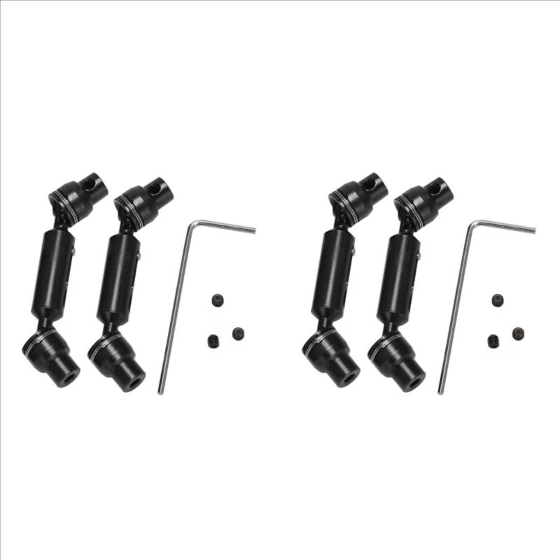 QWHTYO RC Cars Teile Kompatibel Mit WPL D12 C14 C24 B16 B36 Für MN D90 Für MN99S Für Henglong RC-Autoteile, Zubehör, 4 Stück, Metall, Vorne Und Hinten, Antriebswelle von QWHTYO