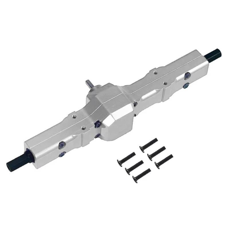 QWHTYO RC Cars Teile Kompatibel Mit WPL Für Henglong Für Feiyu Für JJRC D12 Militärkarte Fernbedienung Auto Upgrade-Modifikationsteile Hinterachse Insgesamt(Silver) von QWHTYO
