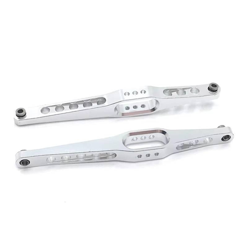 QWHTYO RC Cars Teile Kompatibel Mit Wltoys 12423 12427 12428 12429 Aluminiumlegierung Unterstützung Hinterarm Fernbedienung Auto Upgrade Teile Zubehör(Silver) von QWHTYO