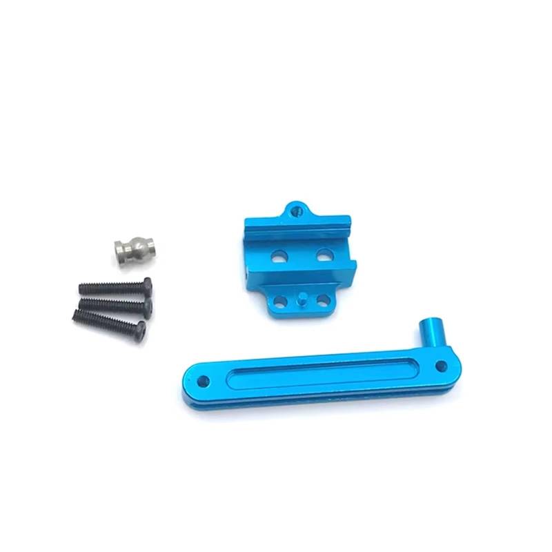 QWHTYO RC Cars Teile Kompatibel Mit Wltoys 12423 12427 12428 12429 Fernbedienung Auto Unterstützung Lenkung Verbindungsstück Upgrade Teile Zubehör(Blue) von QWHTYO