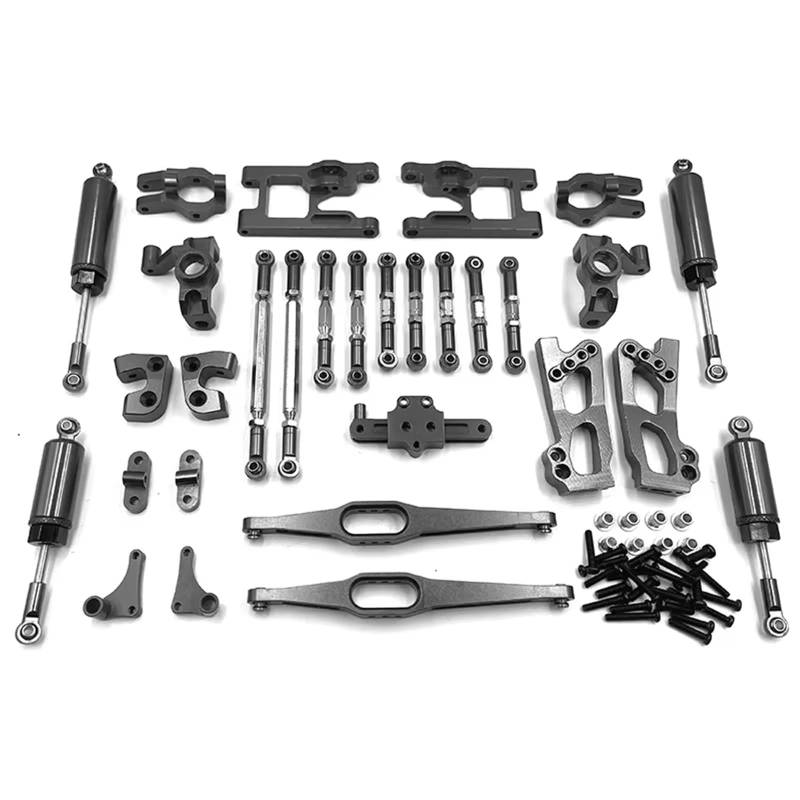 QWHTYO RC Cars Teile Kompatibel Mit Wltoys 12427 12428 12423 FY01 02 03 1/12 Fernbedienung Auto Upgrade Zubehör Metall Upgrade 12 Stück Set Teile(Gray) von QWHTYO