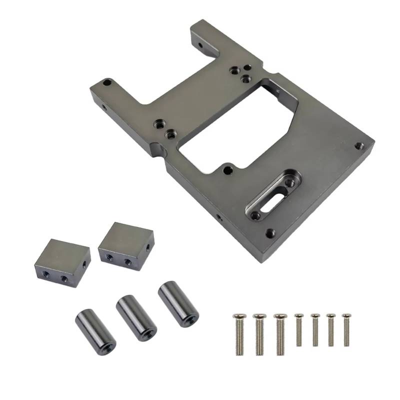 RC Cars Teile Kompatibel Mit WPL B14 B24 C14 C24 Q65 Für MN D90 D99S MN45 Rc Auto Ersatzteile Metall Lenkservo Lager Feste Montagehalterung(Gray) von QWHTYO