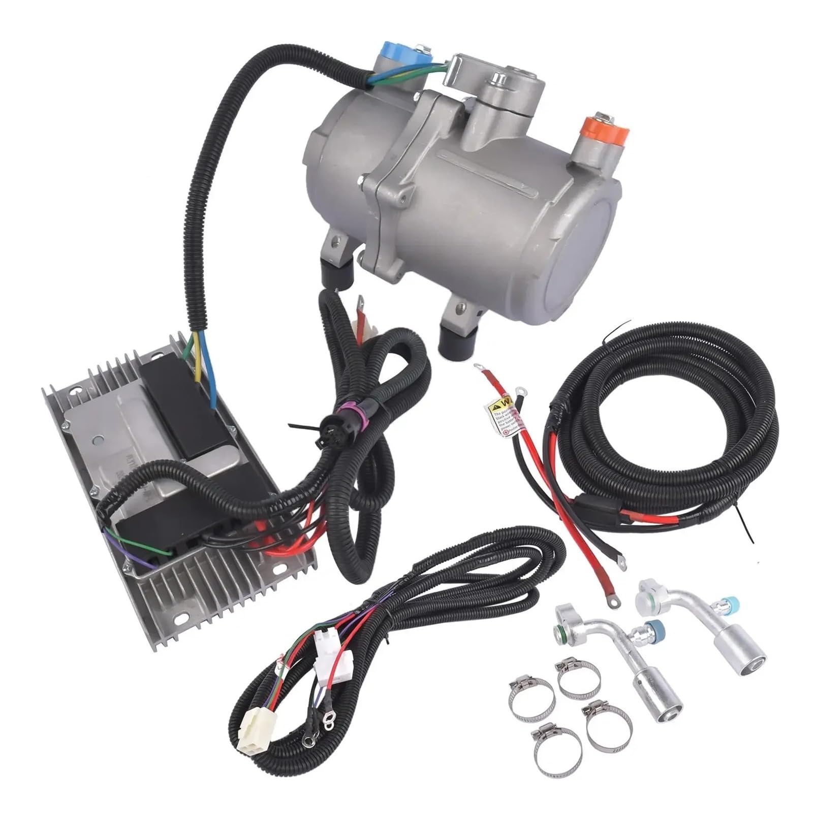 Kompatibel mit AP03 Universal Auto 12V Elektrischer halbgeschlossener horizontaler Scroll-A/C-Kompressor-Kit von QWNFHB