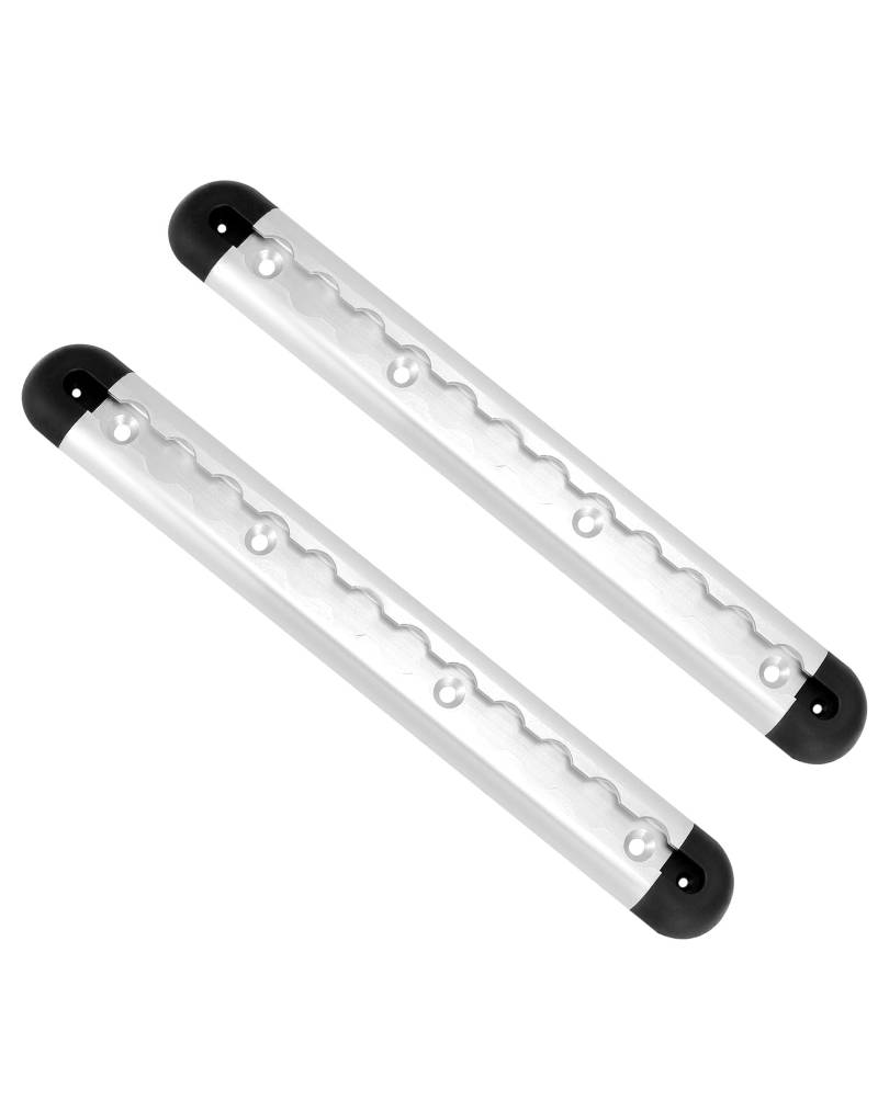 QWORK® 2Stk. 30cm Aluminium Airlineschiene mit 4 Endkappen, Ladungssicherung Zurrschienen für LKWs und Wohnmobile von QWORK