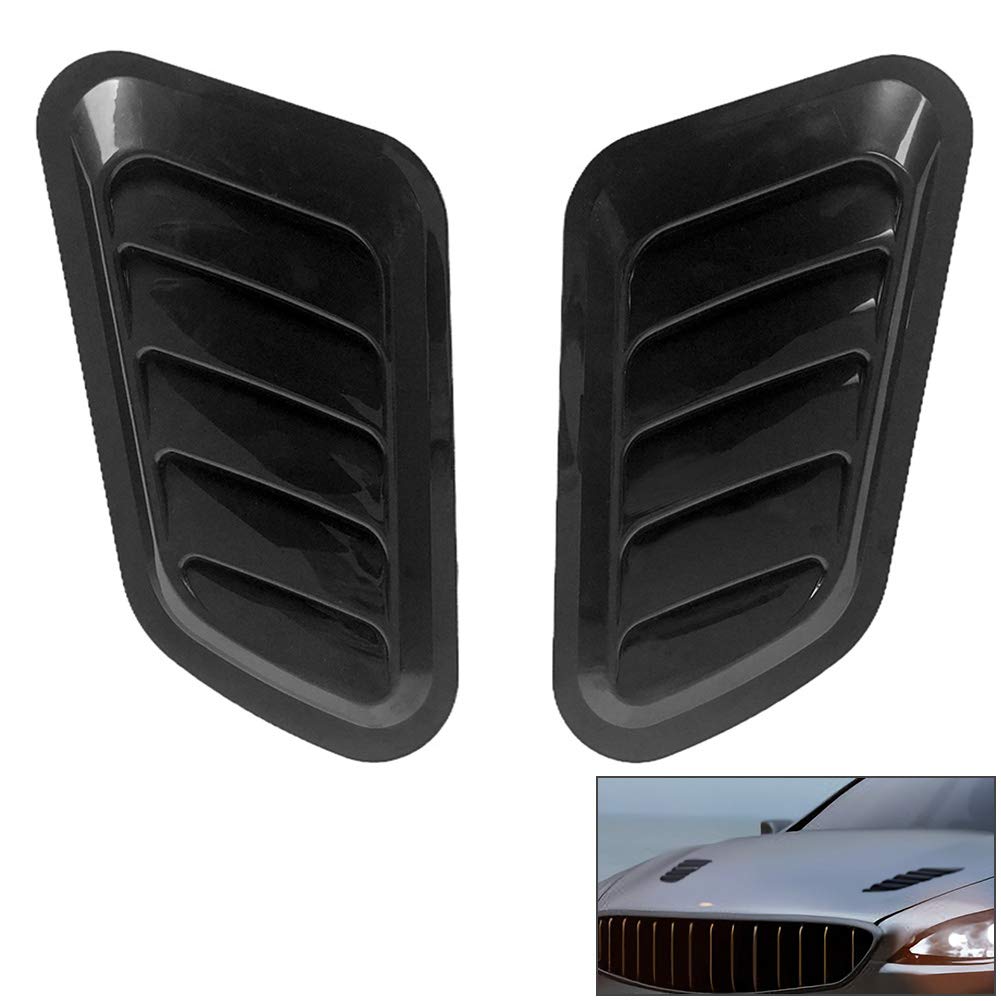 QWORK® Lufteinlass Schaufel , Car Dekorative Luftstrom Ansaugschaufel Turbo Motorhaube Entlüftungshaube Entlüftungsblende Abdeckung , Auto Lufteinlass , Schwarz , 2 Stück QWORK® Lufteinlass Schaufel , Car Dekorative Luftstrom Ansaugschaufel Turbo Motorhaube Entlüftungshaube Entlüftungsblende Abdeckung , Auto Lufteinlass , Schwarz , 2 Stück von QWORK