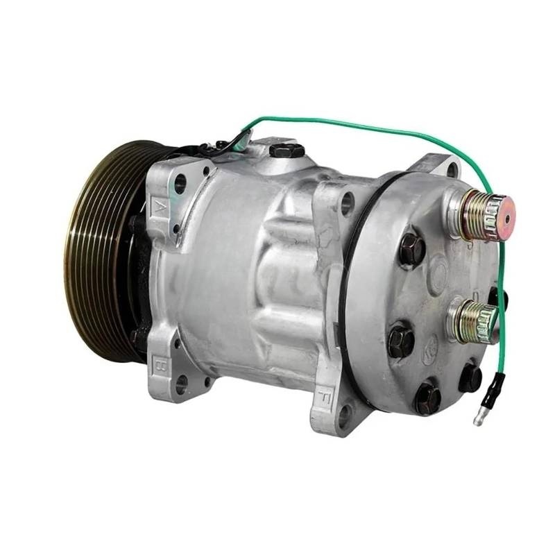 A/C AC UNIVERSAL Kompressor Kühlpumpe 12V oder 24V Kompatibel for New Holland LANDWIRTSCHAFT MASCHINEN TRANSPORT 8200040681 30613970(12V) von QWSDDF