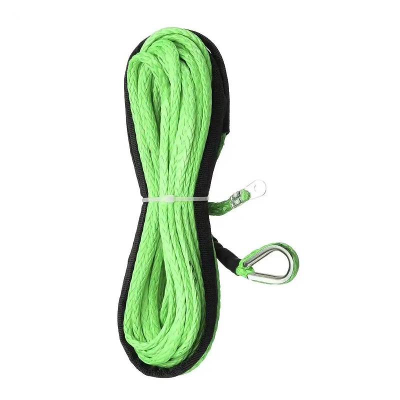 Abschleppseil 1/4''x50' LKW Boot Notfall Ersatz Auto Outdoor Zubehör Synthetische Winde Seil Kabel ATV UTV 7700lbs Abschleppseil(Green) von QWWQYDY