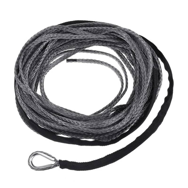 Abschleppseil 1/4''x50' LKW Boot Notfall Ersatz Auto Outdoor Zubehör Synthetische Winde Seil Kabel ATV UTV 7700lbs Abschleppseil(Grey) von QWWQYDY