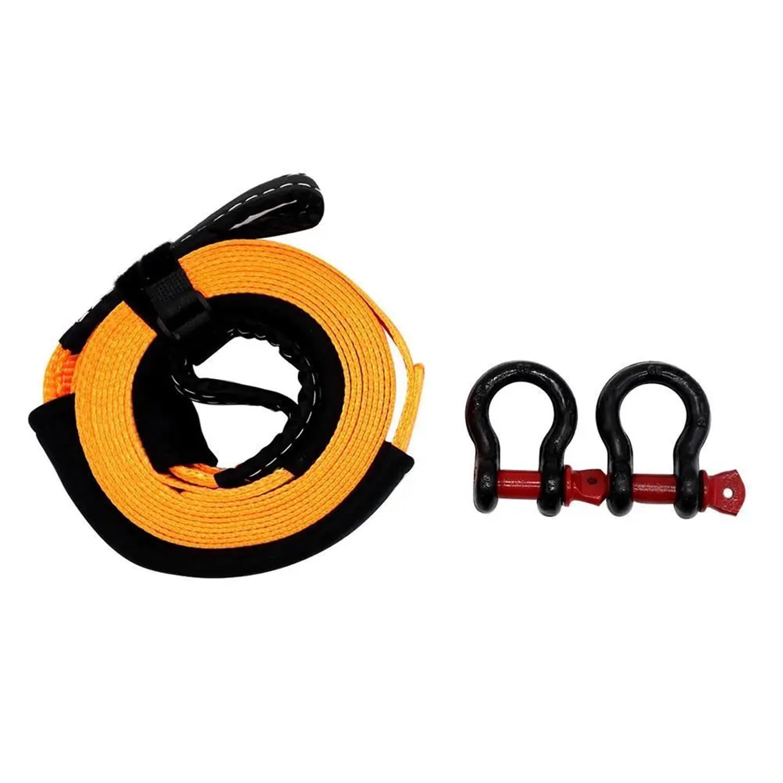 Abschleppseil 5 m 5 Tonnen Hochleistungs-Abschleppgurt for die Bergung von Autostraßen mit 2 Abschlepphaken Autozubehör Styling Auto-Abschleppseile(A) von QWWQYDY