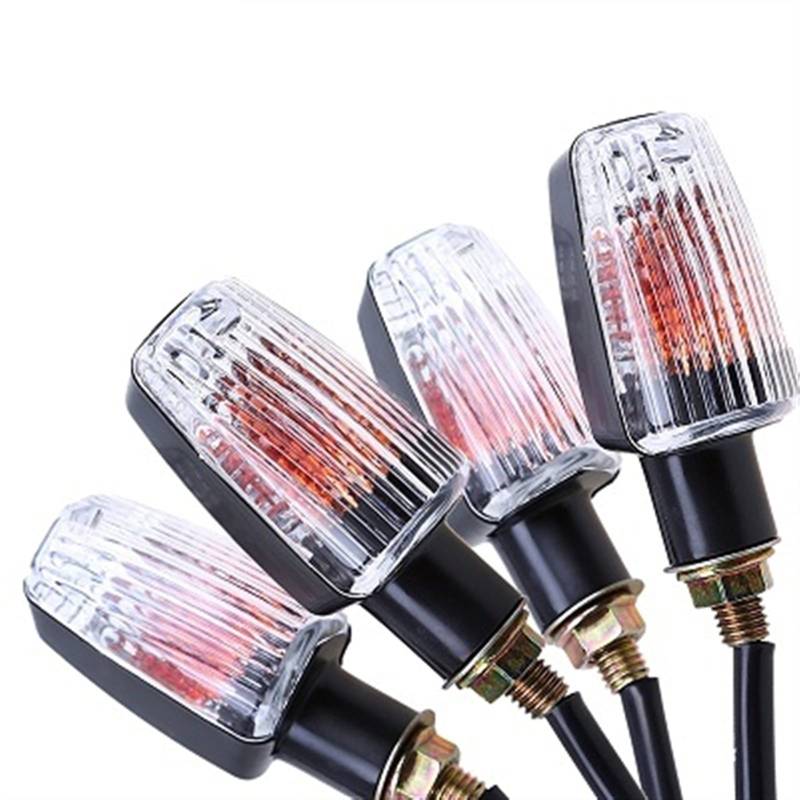 Blinker Motorrad,Motorrad Blinker 4 stücke Universal Motorrad Blinker Blinker Birne 1 2V 10W. Bernstein(Clear Cover) von QXYOGO