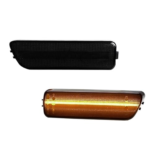 Spiegelblinker Dynamische,Dynamische Blinker LED Seite Marker Licht Blinker Lampe Ersatz Licht Fit Verwenden for VW(Smoked Lens Amber) von QXYOGO