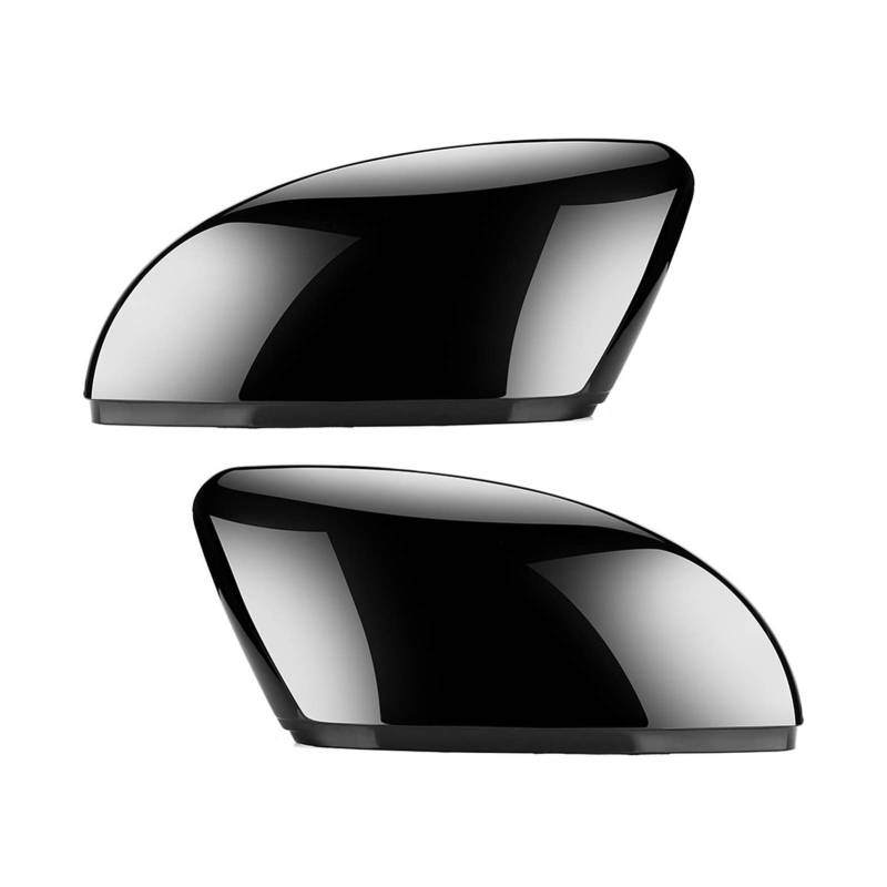 Spiegelkappen,Auto Rückspiegel Abdeckung 2 Teile Passend für VOLKSWAGEN VW PASSAT B7 JETTA MK6 CC Scirocco MK3 ABS-Seite Rückansicht Spiegelabdeckung Ersatzkappen Shell Trim Black von QXYOGO