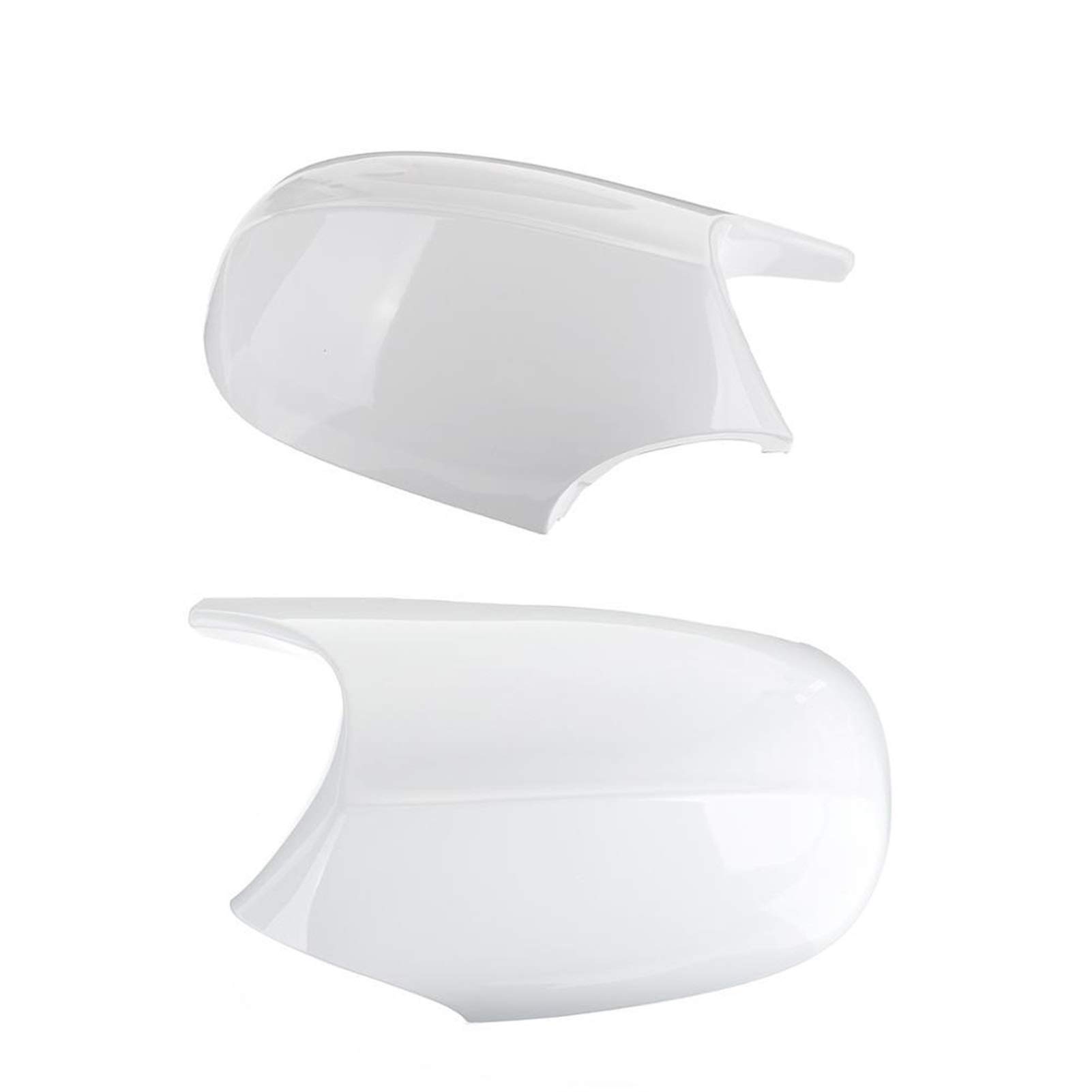 Spiegelkappen,Auto Rückspiegel Abdeckung 2xMirror Abdeckung Auto-Seitentürrückseitenspiegel Abdeckkappe Passend für BMW E90 E91 E92 E93 2005-2007 2006-2009 M3 Stil E80 E81 E87(ABS White) von QXYOGO