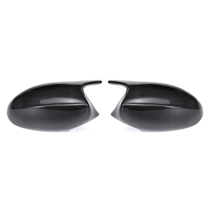 Spiegelkappen,Auto Rückspiegel Abdeckung 2xMirror Abdeckung Auto-Seitentürrückseitenspiegel Abdeckkappe Passend für BMW E90 E91 E92 E93 2005-2007 2006-2009 M3 Stil E80 E81 E87(Real Carbon Fiber) von QXYOGO