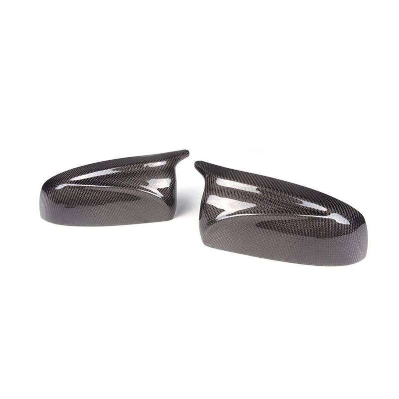 Spiegelkappen,Auto Rückspiegel Abdeckung Ein Paar Real Carbon Fiber/ABS-Spiegel-Abdeckung Auto-Seitenrückspiegel-Kappen-Abdeckung Ersatz Passend für BMW X5 X6 E70 E71 2007-2013(Carbon Fiber Look) von QXYOGO