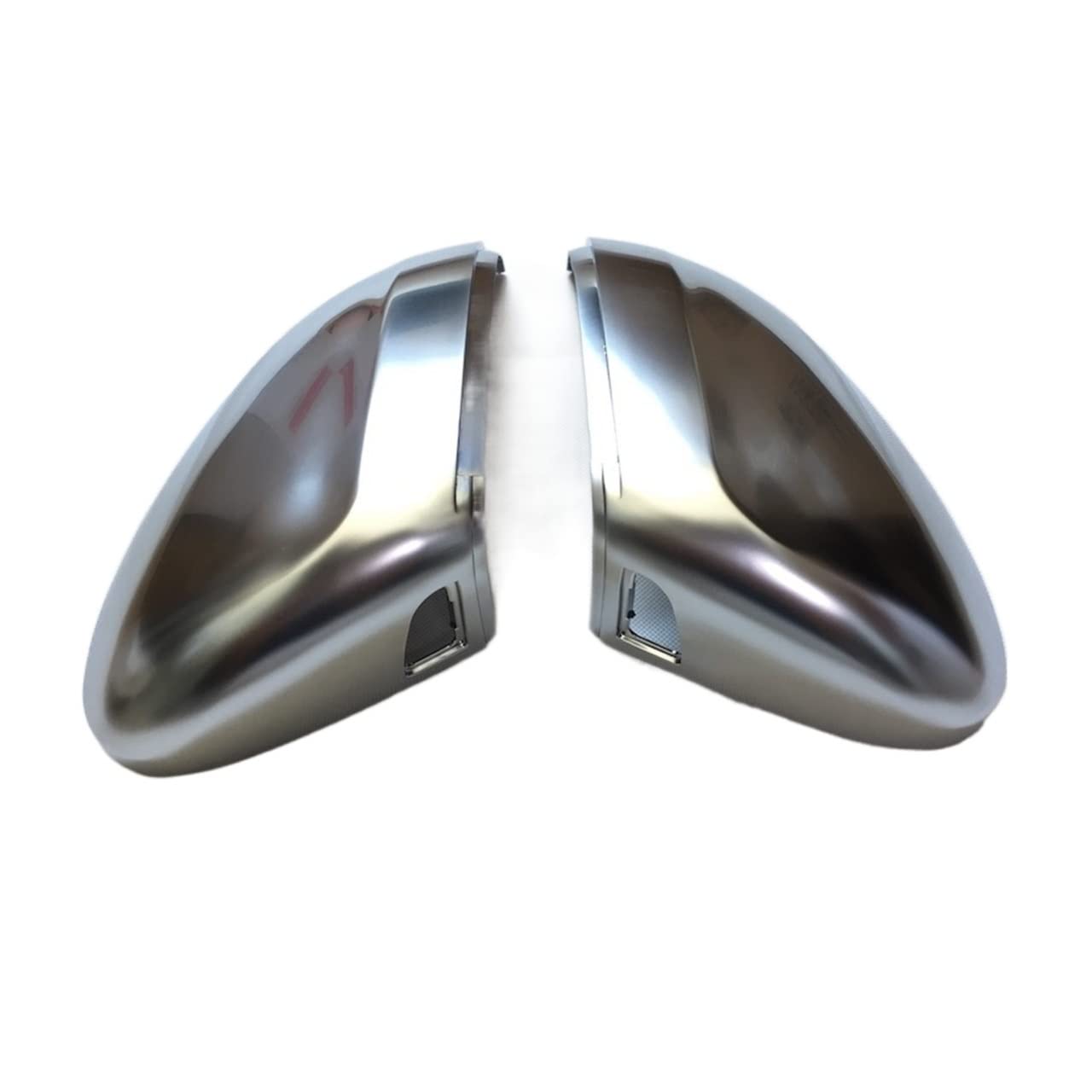 Spiegelkappen,Auto Rückspiegel Abdeckung Matt-Chrom-Spiegel-Abdeckung Rückseitenspiegel Cap-Gehäuse Passend für VW Passat B8(With Side Assist) von QXYOGO