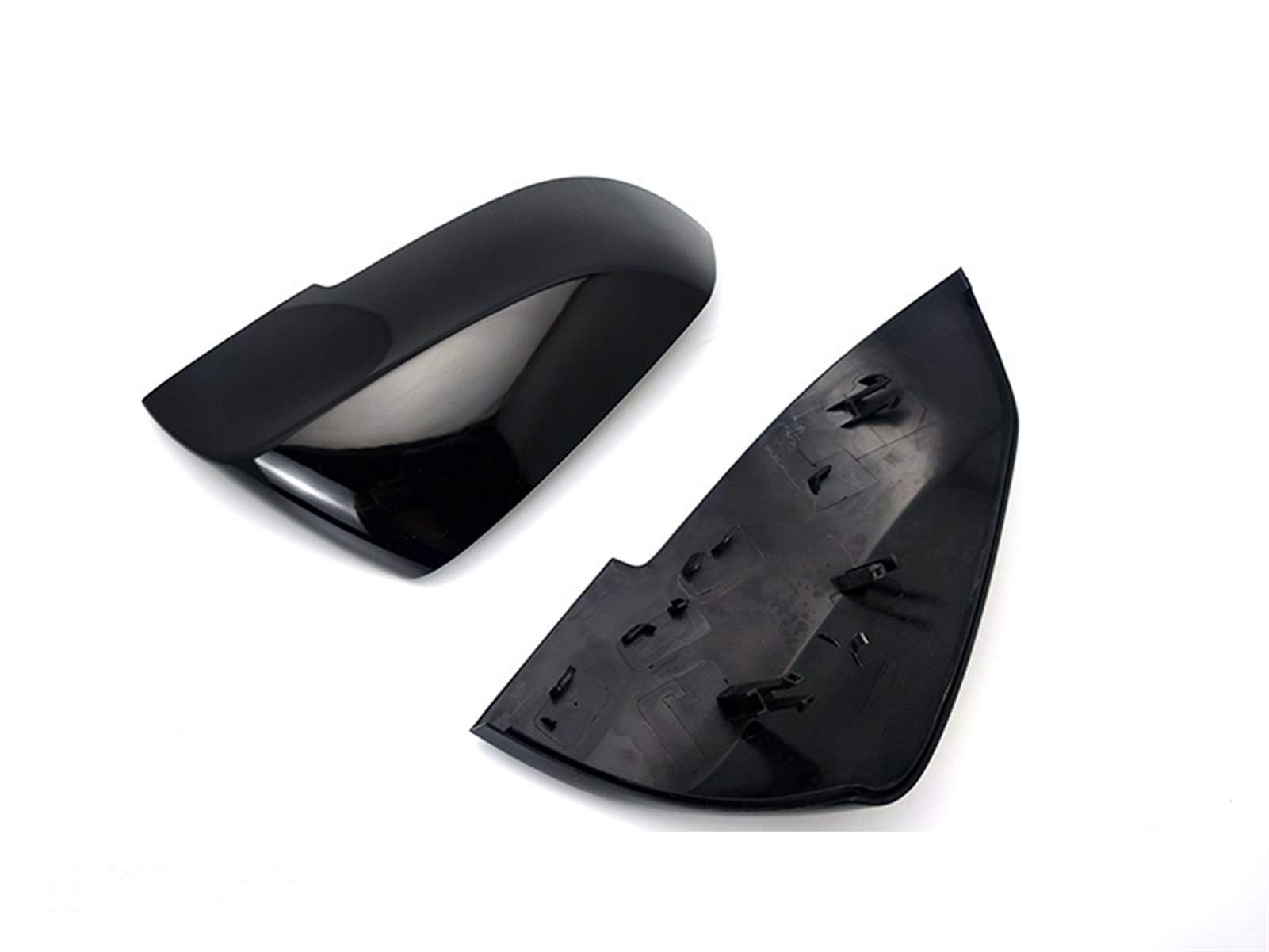 Spiegelkappen,Auto Rückspiegel Abdeckung Passend für BMW 1 2 3 4 X M Series Rückansicht Seitenspiegelabdeckung F20 F21 F22 F23 F30 F32 F36 X1 E84 F87 M2 Carbon Style Autozubehör(2pcs Black) von QXYOGO