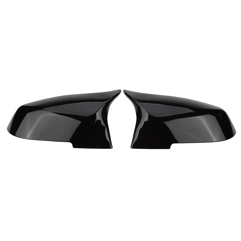 Spiegelkappen,Auto Rückspiegel Abdeckung Passend für BMW F20 F21 F87 F23 F30 F36 M2 X1 E84 Gloss Black Seitenspiegel Abdeckkappe Rück -M4 Stil(Bright Black) von QXYOGO
