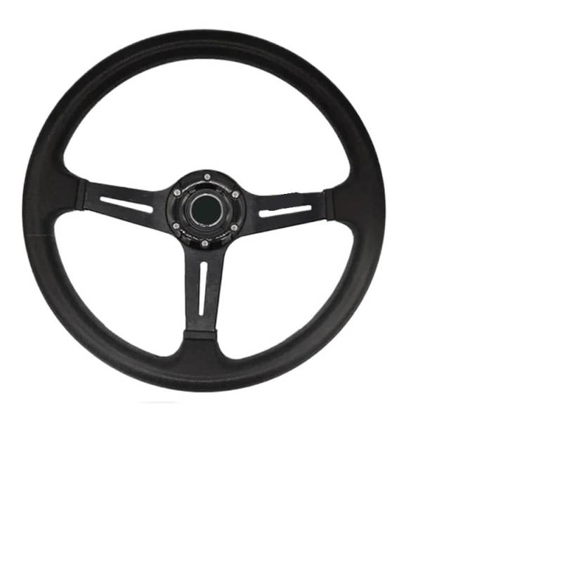 Sportlenkrad,Drifting Steering Wheel,Lenkrad 14 Zoll PU Auto Racing Lenkräder Universal Deep Sport Lenkrad von QXYOGO