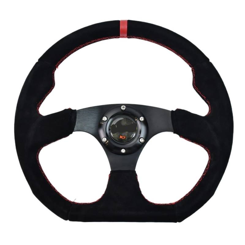 Sportlenkrad,Drifting Steering Wheel,Lenkrad Universal-Autolenkrad, 320 mm, Lenkrad mit 40 mm tiefer, Flacher Halterung von QXYOGO