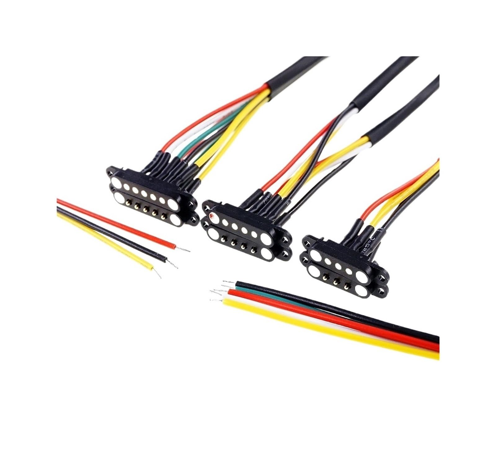 1/3/5 Paar gefederte Stecker und Buchse, 2,54 mm Rastermaß, 2P, 3, 4, 5, 6, 7, 8, 9-polig, Durchgangslöcher, PCB-BTB-Anschluss, 2A DC, magnetischer Pogo-Pin(Male Female Ear wire,5PAIRS_8P) von QXYSLHKC