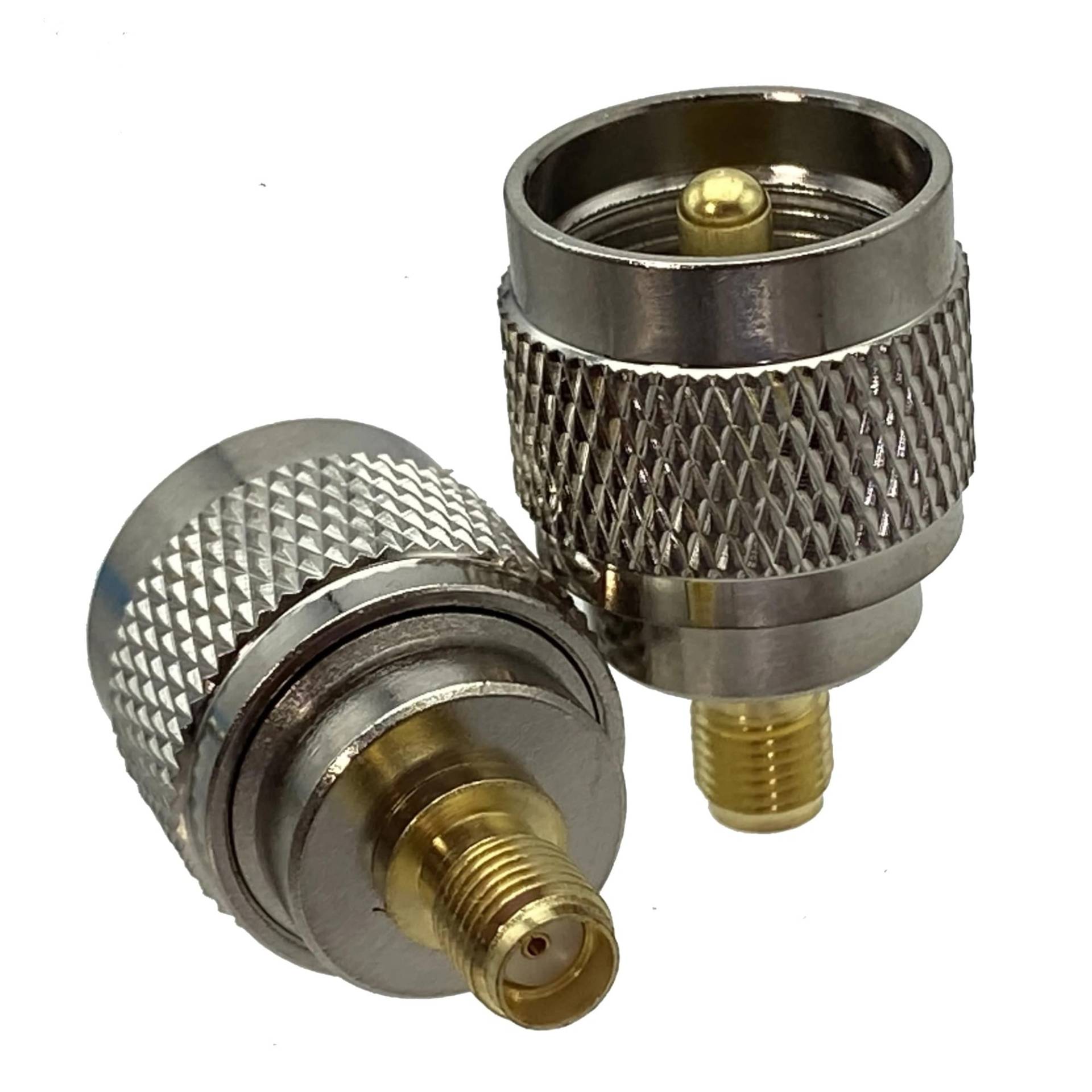 1 stücke UHF SO239 PL259 auf SMA Stecker & Buchse RF Koaxial Stecker Adapter Draht Terminals Gerade Messing(UHF Plug to SMA Jack) von QXYSLHKC