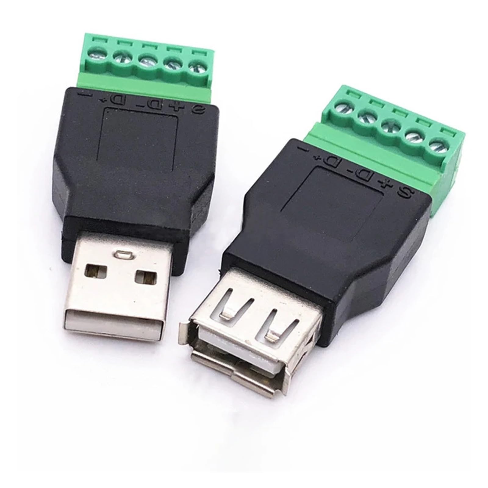 1 stücke USB 2.0 Typ A Stecker/Buchse auf 5 Pin Schraubanschluss USB Jack mit Schild USB2.0 auf Schraubklemmenstecker(ZL-5K-GM) von QXYSLHKC