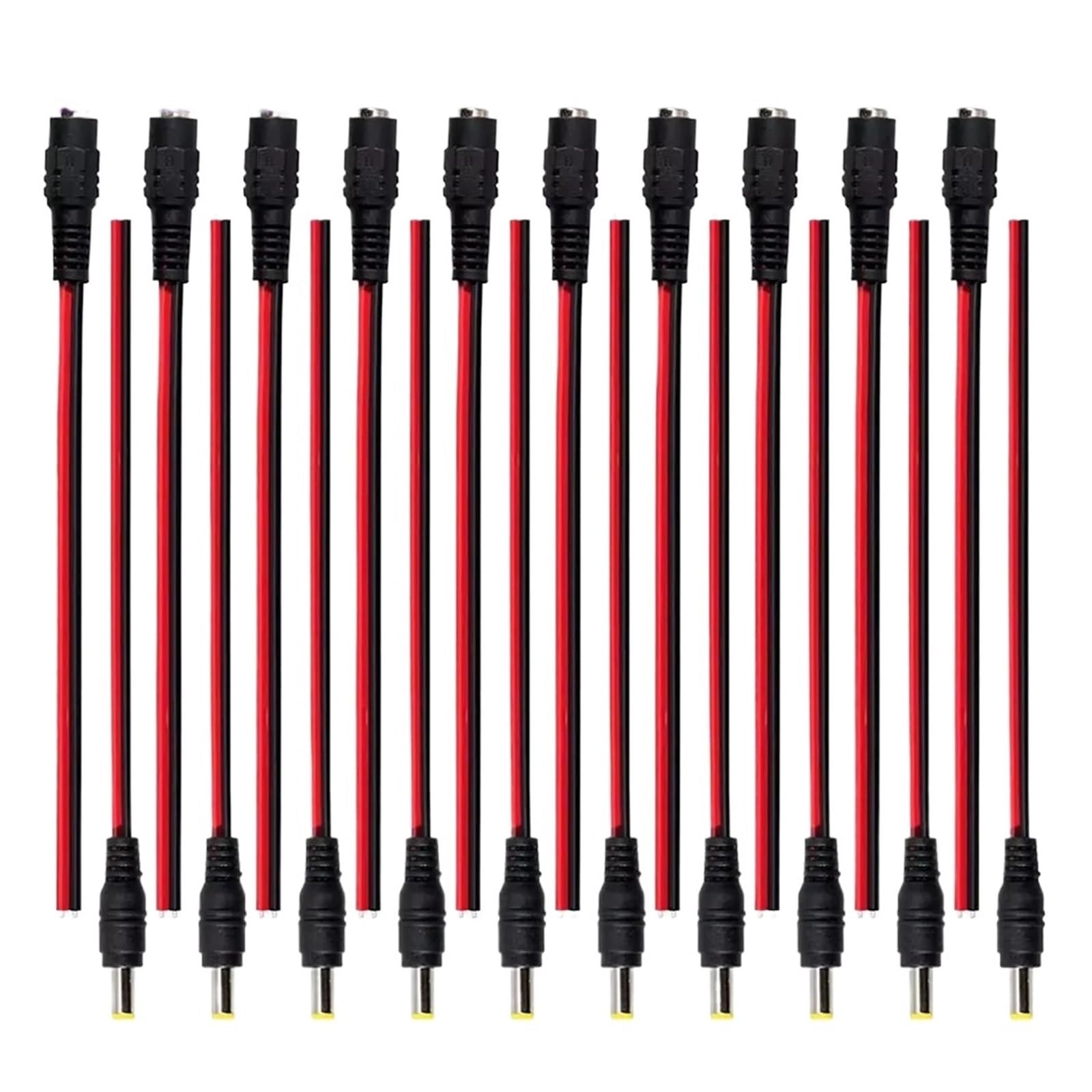 10 STÜCKE 12 V DC-Anschlüsse Männlich Weiblich Klinkenkabel Drahtleitung Adapterstecker Netzteil 5,5 X 2,1 mm for LED-Streifenlicht 10 STÜCKE 12 V DC-Anschlüsse Männlich Weiblich Klinkenkabel Drahtleitung Adapterstecker Netzteil 5,5 X 2,1 mm for LED-Streifenlicht von QXYSLHKC