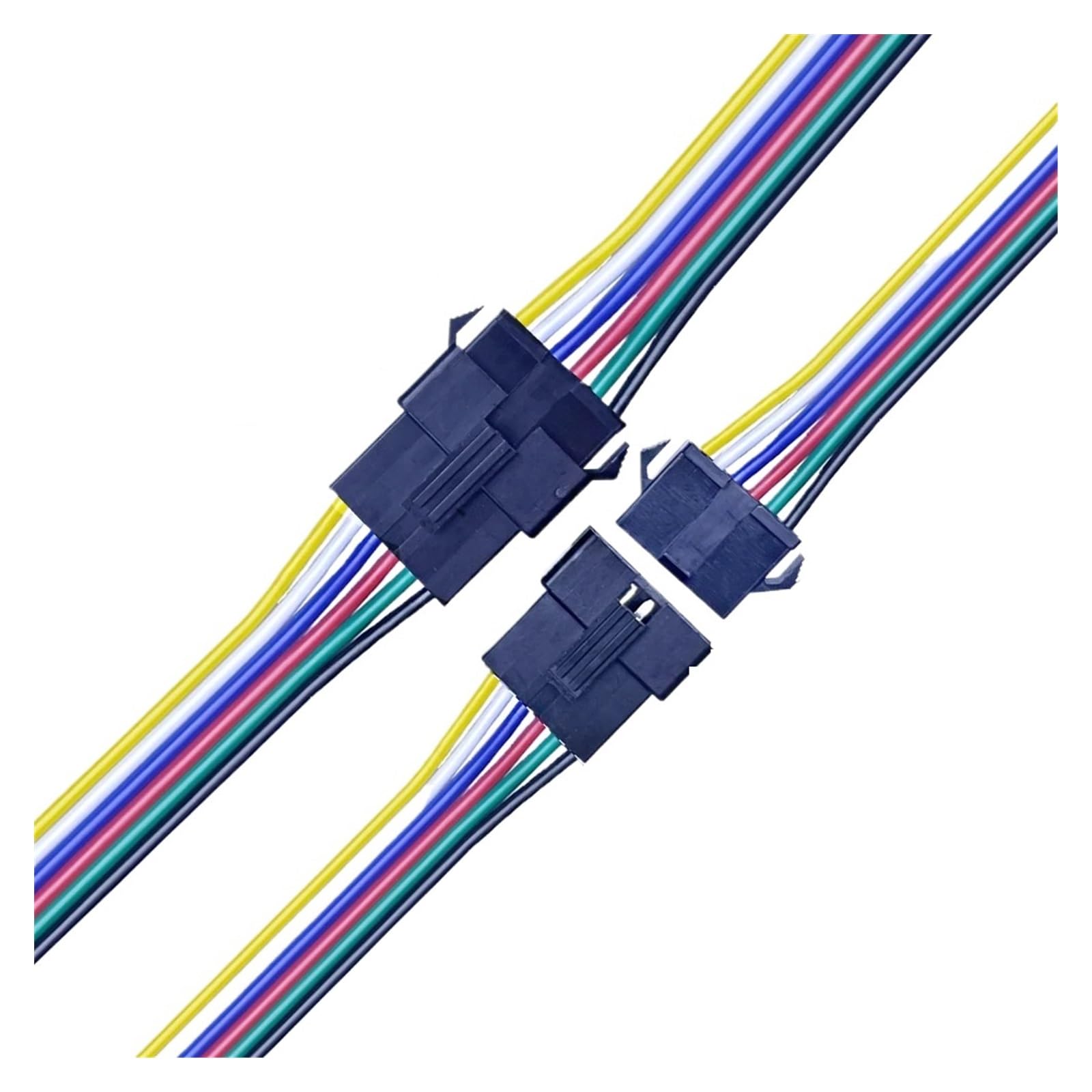 10Pairs SM 2P 3P 4P 5P 6Pin Stecker Buchse Männlich zu Weiblich Draht Stecker LED Streifen lampe Treiber Anschlüsse Schnell Adapter 22AWG(6Pin,100pairs) von QXYSLHKC