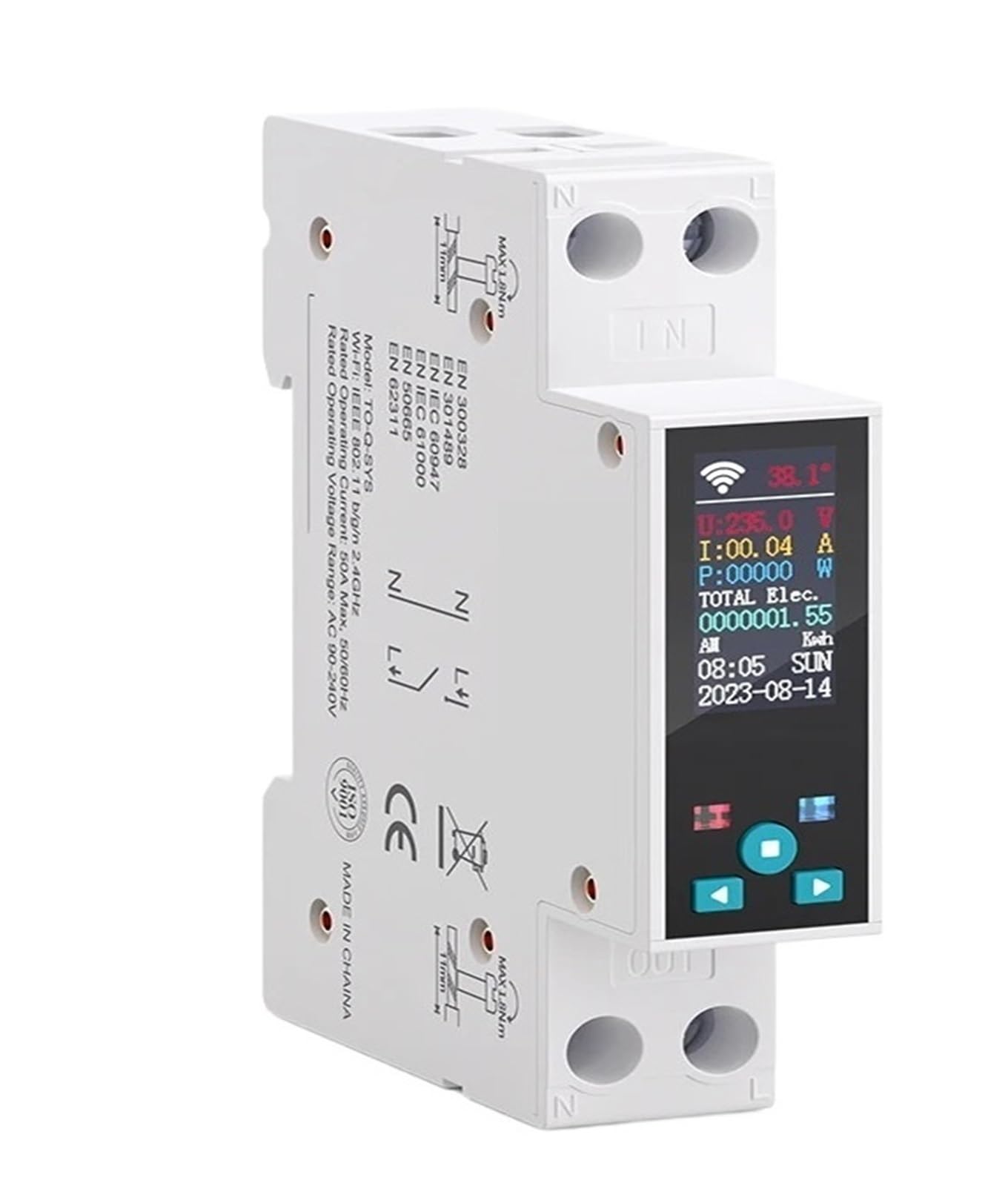 1P 50A WI-FI S-mart S-schalter Leistungsschalter LCD Energiezähler KWh Leistungsmessung Timer Relais Fernbedienung S-mart Leben 1P 50A WI-FI S-mart S-schalter Leistungsschalter LCD Energiezähler KWh Leistungsmessung Timer Relais Fernbedienung S-mart Leben von QXYSLHKC