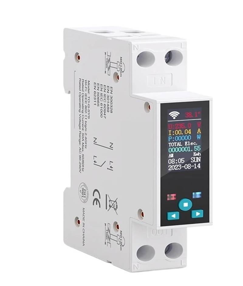 1P 50A WI-FI S-mart S-schalter Leistungsschalter LCD Energiezähler KWh Leistungsmessung Timer Relais Fernbedienung S-mart Leben von QXYSLHKC